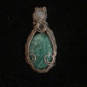 Gorgeous Jadeite and Moonstone Pendant